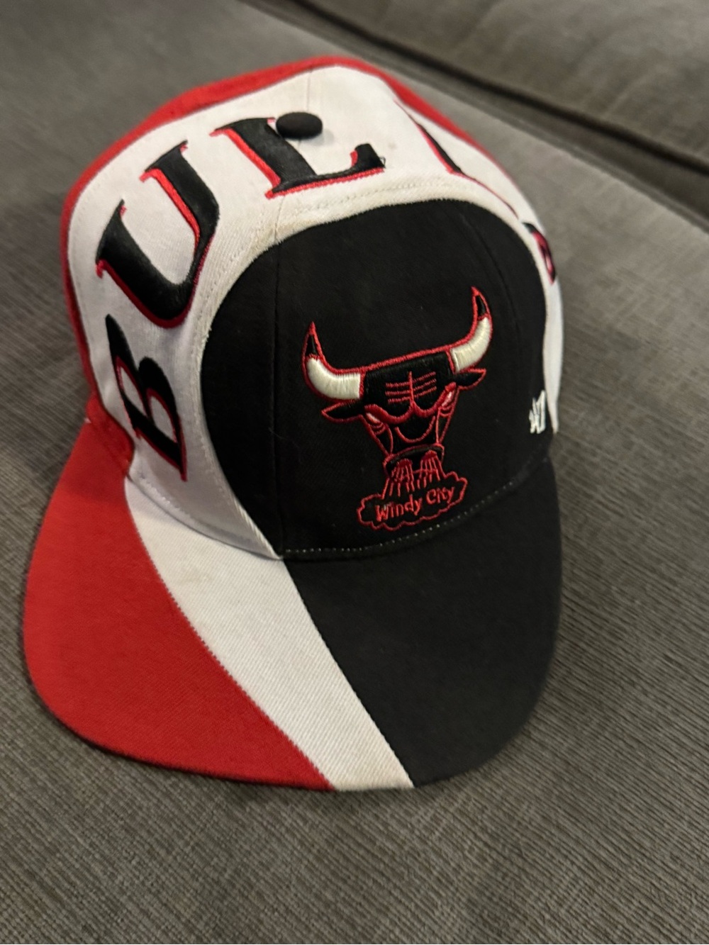 47 Brand Kids Chicago Bulls Red, Black & White Cap